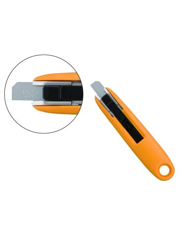Cortador De Seguridad Olfa Cuchilla Ancha 12,5Mm Formato Compacto Con Cuerpo De Acero Inoxidable