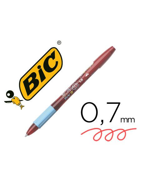 Boligrafo Bic Gelocity Illusion Borrable Rojo Punta De 0,7 Mm