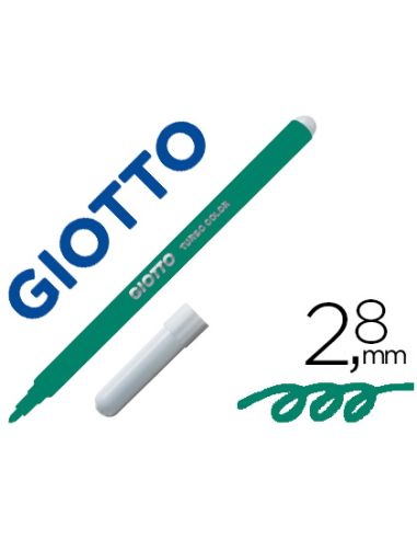 Rotulador Giotto Turbo Color Lavable Con Punta Bloqueada Unicolor Verde Oscuro