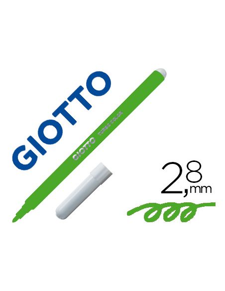 Rotulador Giotto Turbo Color Lavable Con Punta Bloqueada Unicolor Verde