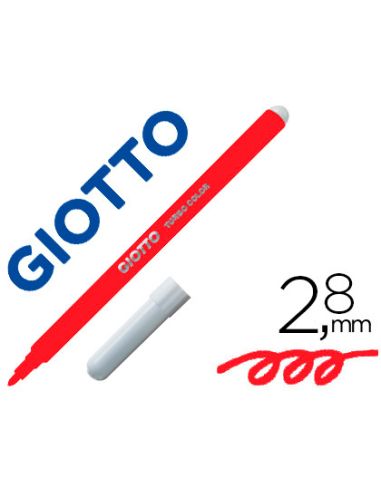 Rotulador Giotto Turbo Color Lavable Con Punta Bloqueada Unicolor Rojo