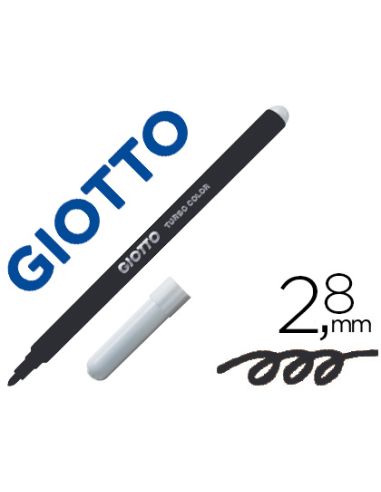 Rotulador Giotto Turbo Color Lavable Con Punta Bloqueada Unicolor Negro
