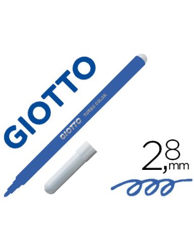 Rotulador Giotto Turbo Color Lavable Con Punta Bloqueada Unicolor Azul Oscuro