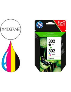 Ink-Jet Hp 302 Deskjet 11Xx / 21Xx / 36Xx Envy 45Xx / Officejet 38Xx / 46Xx / 52Xx Pack Multicolor Negro