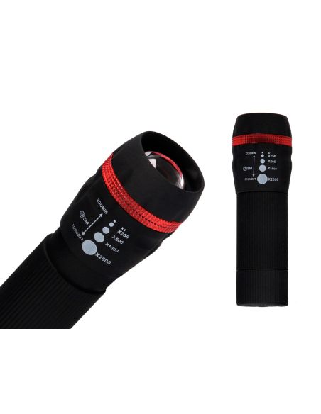 Linterna Q-Connect Kf18749 Plastico Con Zoom 1W Modo Alumbrado Encendido Apagado Incluye 3 Pilas Aaa