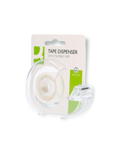 Cinta Adhesiva Q-Connect Invisible 7,5 Mt X 19 Mm Con Portarrollo En Blister