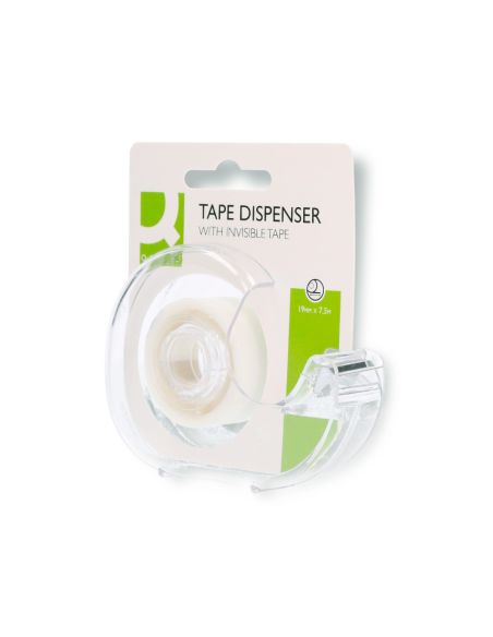 Cinta Adhesiva Q-Connect Invisible 7,5 Mt X 19 Mm Con Portarrollo En Blister