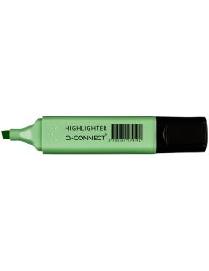 Rotulador Q-Connect Fluorescente Pastel Verde Punta Biselada 2