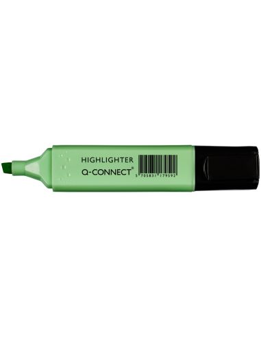 Rotulador Q-Connect Fluorescente Pastel Verde Punta Biselada