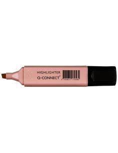Rotulador Q-Connect Fluorescente Pastel Rosa Punta Biselada 2