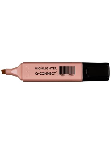 Rotulador Q-Connect Fluorescente Pastel Rosa Punta Biselada