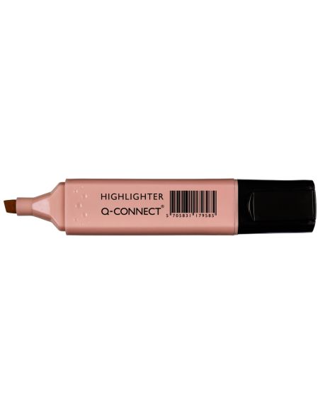 Rotulador Q-Connect Fluorescente Pastel Rosa Punta Biselada
