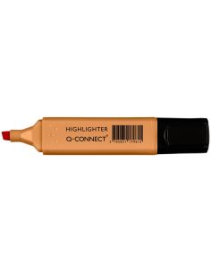 Rotulador Q-Connect Fluorescente Pastel Naranja Punta Biselada 2