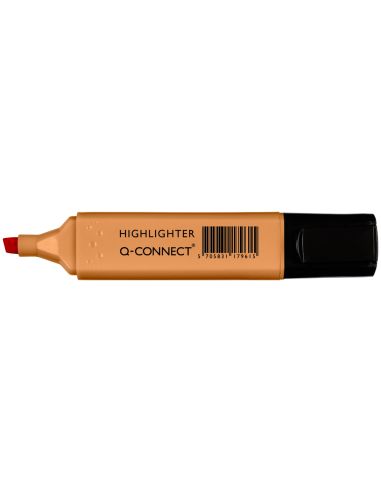 Rotulador Q-Connect Fluorescente Pastel Naranja Punta Biselada