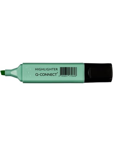 Rotulador Q-Connect Fluorescente Pastel Azul Punta Biselada