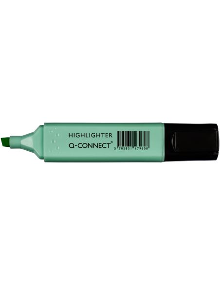 Rotulador Q-Connect Fluorescente Pastel Azul Punta Biselada