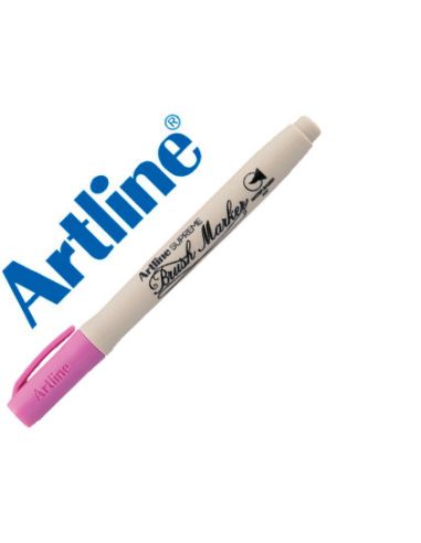Rotulador Artline Supreme Brush Pintura Base De Agua Punta Tipo Pincel Trazo Variable Rosa