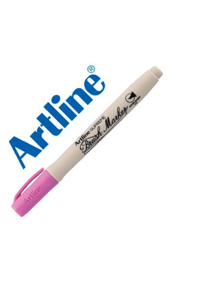 Rotulador Artline Supreme Brush Pintura Base De Agua Punta Tipo Pincel Trazo Variable Rosa