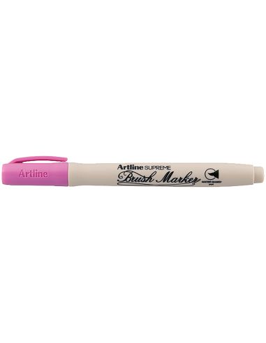 Rotulador Artline Supreme Brush Pintura Base De Agua Punta Tipo Pincel Trazo Variable Rosa