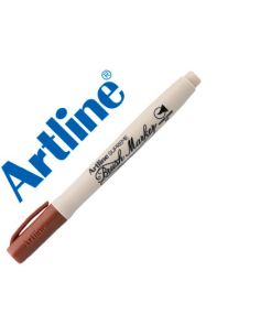 Rotulador Artline Supreme Brush Pintura Base De Agua Punta Tipo Pincel Trazo Variable Marron