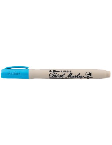 Rotulador Artline Supreme Brush Pintura Base De Agua Punta Tipo Pincel Trazo Variable Celeste
