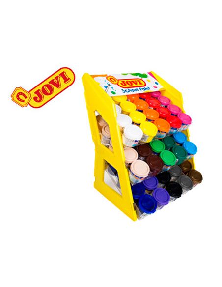 Tempera Escolar Jovi 35 Ml Expositor Sobremesa De 100 Unidades Colores Surtidos