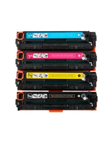 Toner Compatible Clover Hp Laserjet Cp2020 / Cp2025 Multipack Negro / Amarillo / Cian / Magenta