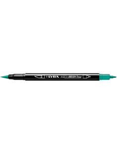 Rotulador Lyra Aqua Brush Acuarelable Doble Punta Fina Y Pincel Verde Noche 2