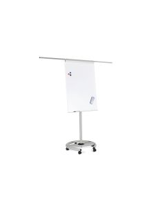 Pizarra Blanca Rocada Para Conferencias Metalica Lacada Magnetica Con Ruedas 68X104 Cm Incluye 2 Brazos Laterales