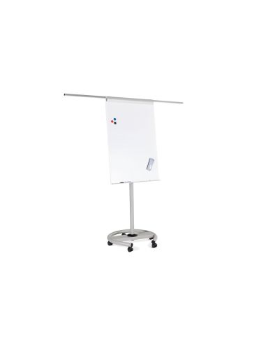 Pizarra Blanca Rocada Para Conferencias Metalica Lacada Magnetica Con Ruedas 68X104 Cm Incluye 2 Brazos Laterales