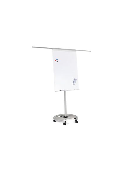 Pizarra Blanca Rocada Para Conferencias Metalica Lacada Magnetica Con Ruedas 68X104 Cm Incluye 2 Brazos Laterales
