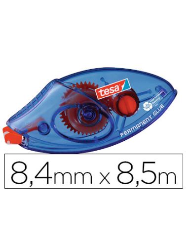 Pegamento Tesa Roller Permanente Ecologico Desechable 8,4 Mm X 8,50 Mt