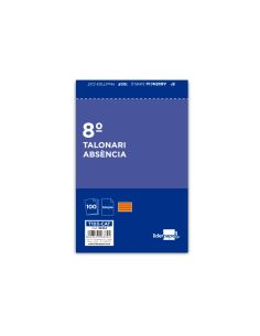 Talonario Liderpapel Ausentes Octavo Original T103 Texto En Catalan 2