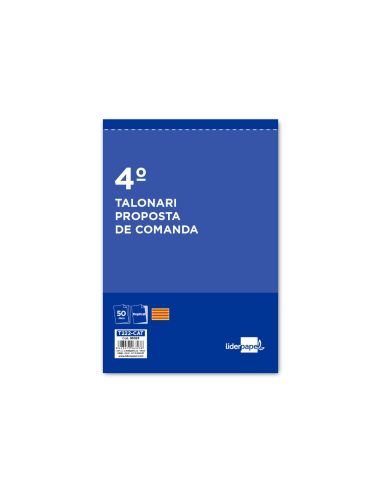 Talonario Liderpapel Pedidos Cuarto Original Y Copia T222 Texto En Catalan