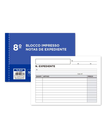Talonario Liderpapel Notas De Expediente Octavo Duplo Texto En Portugues