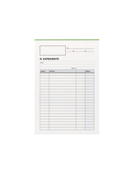 Talonario Liderpapel Notas De Expediente Cuarto Duplo Texto En Portugues