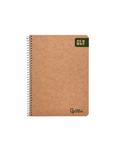 Cuaderno Espiral Liderpapel A5 Ecouse Tapa Cartulina Kraft 80H Papel Reciclado 80Gr Cuadro 4Mm 2