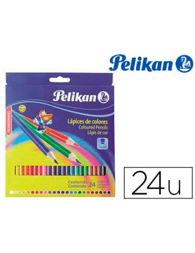 Lapices De Colores Pelikan Hexagonales Caja De 24 Colores Surtidos