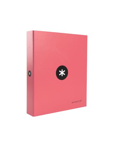 Carpeta 4 Anillas 40 Mm Mixtas Antartik A4 Forrada Color Coral