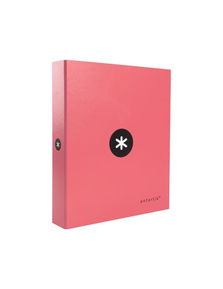 Carpeta 4 Anillas 40 Mm Mixtas Antartik A4 Forrada Color Coral