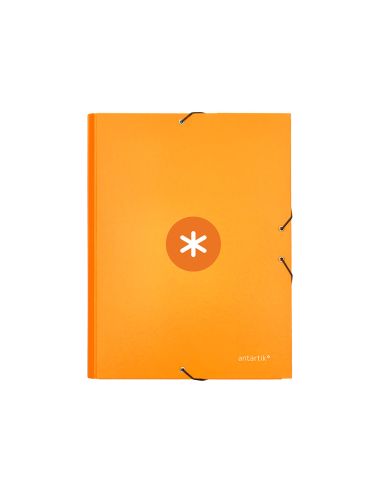 Carpeta Antartik Gomas Tres Solapas Carton Forrado A4 Color Mostaza