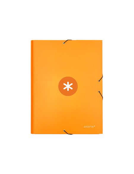Carpeta Antartik Gomas Tres Solapas Carton Forrado A4 Color Mostaza
