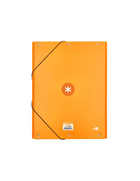 Carpeta Antartik Gomas Tres Solapas Carton Forrado A4 Color Mostaza