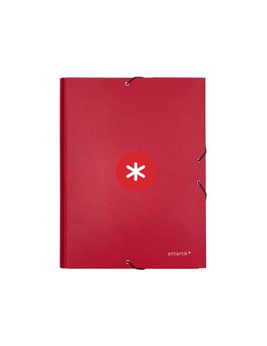 Carpeta Antartik Gomas Tres Solapas Carton Forrado A4 Color Frambuesa