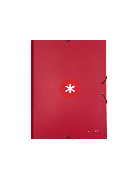 Carpeta Antartik Gomas Tres Solapas Carton Forrado A4 Color Frambuesa