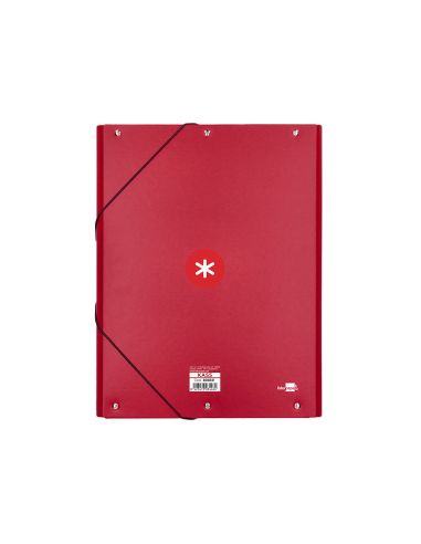 Carpeta Antartik Gomas Tres Solapas Carton Forrado A4 Color Frambuesa