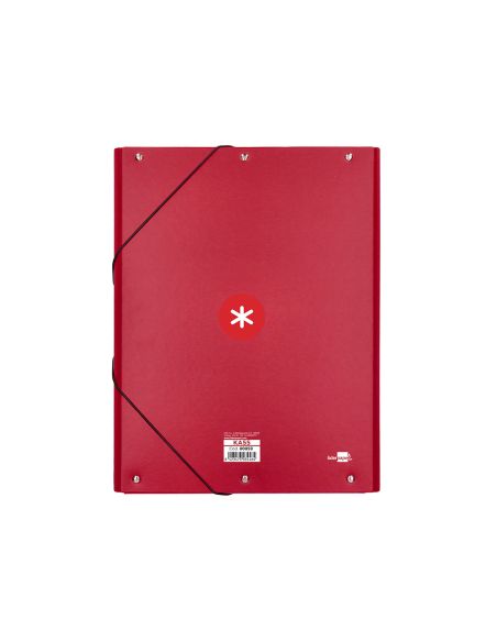 Carpeta Antartik Gomas Tres Solapas Carton Forrado A4 Color Frambuesa