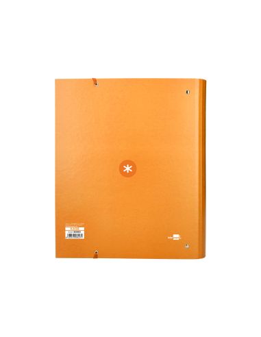 Carpeta Con Recambio Antartik A4 Cuadro 5Mm Forrada 4 Anillas 40Mm Redondas Con Solapa Color Mostaza