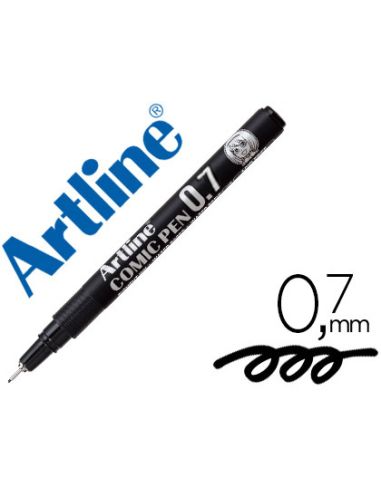 Rotulador Negro  Artline Calibrado Micrometrico Comic Pen Ek-287 Punta Poliacetal 0,7 Mm Resistente Al Agua