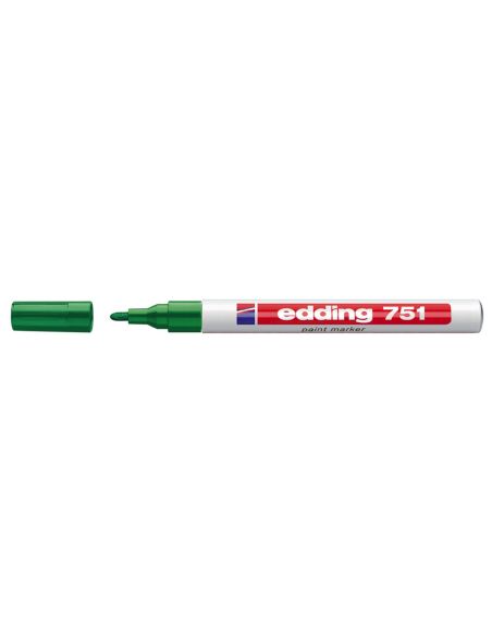 Rotulador Edding Punta Fibra 751 Verde Punta Redonda 1-2 Mm